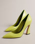 TEYMA-Shoes-Put your best put forward in TEYMA. Featuring a modern chunky heel and flattering pointed toe, these heels stand out in a crowd. Simple, yet unexpected.By purchasing this product, you are supporting responsible leather manufacturing through the Leather Working Group. Court shoes Geometric heel Closed pointed toe Leather Slip on Heel height: 10.5cm- Ted Baker Romania